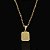 PINGENTE PLACA LETRA P .   Tamanho (PP)( 2g- 2x2cm) - BANHO DE OURO 18k - Imagem 1