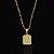 PINGENTE PLACA LETRA A.   Tamanho (PP)( 2g- 2x2cm) - BANHO DE OURO 18k - Imagem 1