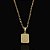 Pingente Placa Letra R – Banho Ouro 18k - Imagem 1