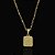 PINGENTE PLACA LETRA O.   Tamanho (PP)( 2g- 2x2cm) - BANHO DE OURO 18k - Imagem 1