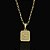 PINGENTE PLACA LETRA S.   Tamanho (PP)( 2g- 2x2cm) - BANHO DE OURO 18k - Imagem 1