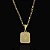 PINGENTE PLACA LETRA V.   Tamanho (PP)( 2g- 2x2cm) - BANHO DE OURO 18k - Imagem 1