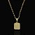 PINGENTE PLACA LETRA B.   Tamanho (PP)( 2g- 2x2cm) - BANHO DE OURO 18k - Imagem 1