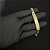 BRACELETE COM PLACA E ELO GRUMET( 5mm -13g)-21cm - BANHADO A OURO 18K - Imagem 2