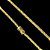 Corrente Cadeado 5mm 70cm + Pulseira 21cm – Banho Ouro 18k - Imagem 2