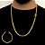 Corrente Cadeado 5mm 70cm + Pulseira 21cm – Banho Ouro 18k - Imagem 4