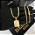 CORRENTE GRUMET DUPLA FECHO GAVETA COM MARCAÇÃO  750 (4mm - 70cm )+ PINGENTE PLACA PAI NOSSO  - BANHADO A OURO 18K - Imagem 1