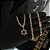 CORRENTE PITBULL (4MM- 70CM) + PINGENTE ESTRELA DE DAVI - BANHADO A OURO 18K - Imagem 1