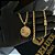 CORRENTE PITBULL (4MM- 70CM) + PINGENTE  MEDALHA COM NOME JESUS  -  FECHO COM MARCAÇÃO 750 - BANHADO A OURO 18K - Imagem 1