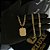CORRENTE PITBULL (4MM- 70CM) + PINGENTE  PLACA COM ORAÇÃO PAI NOSSO  - BANHADO A OURO 18K - Imagem 1