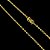CORRENTE CADEADO( 5mm- 70cm) FECHO COM MARCAÇÃO 750 COM NOSSA SENHORA CRAVEJADA - BANHADO A OURO 18k - Imagem 1