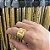 Anel Modelo Salmo 23 em Chapa Quadrada – Banhado a Ouro 18K - Imagem 4
