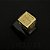 Anel Modelo Salmo 91 em Chapa Quadrada – Banhado a Ouro 18K - Imagem 1