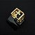 ANEL COM CRUZ VAZADA 11G - BANHADO A OURO 18K - Imagem 1