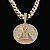 PINGENTE MEDALHA NOSSA SENHORA DETALHADO  CRAVEJADO( 12g- 4x4cm)(GG) - BANHO DE OURO 18k - Imagem 2
