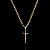 PINGENTE CRUCIFIXO P.( 2G- 2x3,5cm) - BANHO DE OURO 18k - Imagem 1