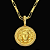 PINGENTE MEDALHA MEDUSA CRAVEJADA EM ZIRCONIA PREMIUM G (3.5x3.5cm) - BANHO DE OURO 18K - Imagem 1