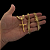 CORRENTE LACRAIA   ( 70cm- 7mm) + PINGENTE  CRUZ AMARRADA   M - BANHADO A OURO 18K - Imagem 1
