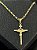 PINGENTE  CRUCIFIXO DETALHADO    P. ( 1,5g-   2x2cm) - BANHO DE OURO 18k - Imagem 1