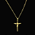 PINGENTE  CRUCIFIXO DETALHADO    M. ( 1,5g-   3x3cm) - BANHO DE OURO 18k - Imagem 1