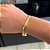 PULSEIRA LACRAIA FLAT  (6mm -22G-21 cm)  - FECHO COM MARCAÇÃO 750 - BANHO DE OURO 18k. - Imagem 1