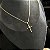 CORRENTE PIASTRINE ( 2mm - 50cm FEM ) + PINGENTE CRUCIFIXO COM JESUS - BANHADO A OURO 18K. - Imagem 4