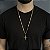 CORRENTE PITBULL (2MM- 70CM) + PINGENTE  CRUCIFIXO MÉDIO - BANHADO A OURO 18K - Imagem 1