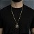 CORRENTE PITBULL (2MM- 70CM) + PINGENTE  ROSTO DE JESUS - BANHADO A OURO 18K - Imagem 1