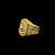 Anel Modelo Rosto de Cristo com Laterais Trabalhadas – Banhado a Ouro 18K - Imagem 3