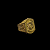 Anel Modelo Rosto de Cristo com Laterais Trabalhadas – Banhado a Ouro 18K - Imagem 1