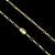 CORRENTE CARTIE MEIA CANA FECHO GAVETA  (4cm-70cm) + PULSEIRA CARTIE MEIA CANA FECHO GAVETA  (4cm-20cm) FECHO COM MARCAÇÃO 750- BANHADO A OURO 18K - Imagem 3