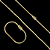 Corrente Lacraia 4mm 70cm + Pulseira 21cm – Banho Ouro 18k - Imagem 10