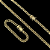 Corrente Friso 7mm 70cm + Pulseira 21cm – Banho Ouro 18k - Imagem 1