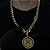 Corrente Friso 13mm 70cm + Pingente Jesus – Banhada a Ouro 18K - Imagem 1