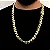 CORRENTE FRISO S DUPLA FACE ( 13mm- 70cm) + PINGENTE MEDALHA SÃO JORGE GRANDE  -  FECHO COM MARCAÇÃO 750 - BANHADO A OURO 18K - Imagem 3