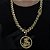 Corrente Friso 13mm 70cm + Pingente Medalha São Jorge – Banhada a Ouro 18K - Imagem 3