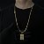 Corrente Lacraia 4mm 70cm + Pingente Placa – Banhada a Ouro 18K - Imagem 1