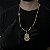 Corrente Lacraia 4mm 70cm + Pingente Jesus – Banhada a Ouro 18K - Imagem 2