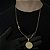 CORRENTE  TIJOLINHO ALONGADO (3mm - 18G 70 cm) + PINGENTE PLACA JESUS 3D- BANHO DE OURO 18k - Imagem 2