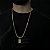 Corrente Cadeado 5mm 70cm + Pingente Nossa Senhora – Banhada a Ouro 18K - Imagem 1