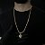 Corrente Cadeado 5mm 70cm + Pingente Cruz – Banhada a Ouro 18K - Imagem 1