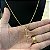 Corrente Cadeado 2mm 70cm + Pingente Cruz Amarrada – Banhada a Ouro 18K - Imagem 5