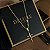 Corrente cadeado 2mm 70 ou 60cm + Cruz amarrada- BANHADO A OURO 18k - Imagem 3