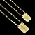 Escapulário Corrente Tijolinho 1.5mm 70cm com Pingente Pomba do Espírito Santo e Pingente Cruz Radiante – Banho Ouro 18K - Imagem 1