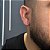 PAR DE BRINCOS  ARGOLA LISA JUSTA  7x2mm - BANHADO A OURO 18K - Imagem 1