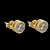 PAR DE BRINCOS  BRINCO PONTO DE LUZ    7mm   - BANHADO A OURO 18K - Imagem 2