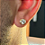 PAR DE BRINCOS  BRINCO PONTO DE LUZ    7mm   - BANHADO A OURO 18K - Imagem 1