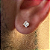 PAR DE BRINCOS PONTO DE LUZ QUADRADO 5MM  - BANHADO A OURO 18K - Imagem 3