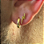 2 PARES DE BRINCOS,  ARGOLA LISA TAMANHO M E BRINCO RAIO P   -  BANHADO A OURO 18K - Imagem 1