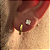 2 PARES DE BRINCOS,  ARGOLA LISA TAMANHO M E BRINCO CRAVEJADO QUADRADO 2MM  PP   -  BANHADO A OURO 18K - Imagem 1